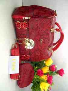 Bag Chloe Tusuk Konde Batik 732 SUPER uk~33x16x26 265rb Red